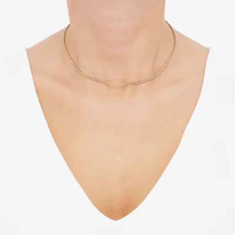 Girls 14K Gold 13 Inch Rope Chain Necklace