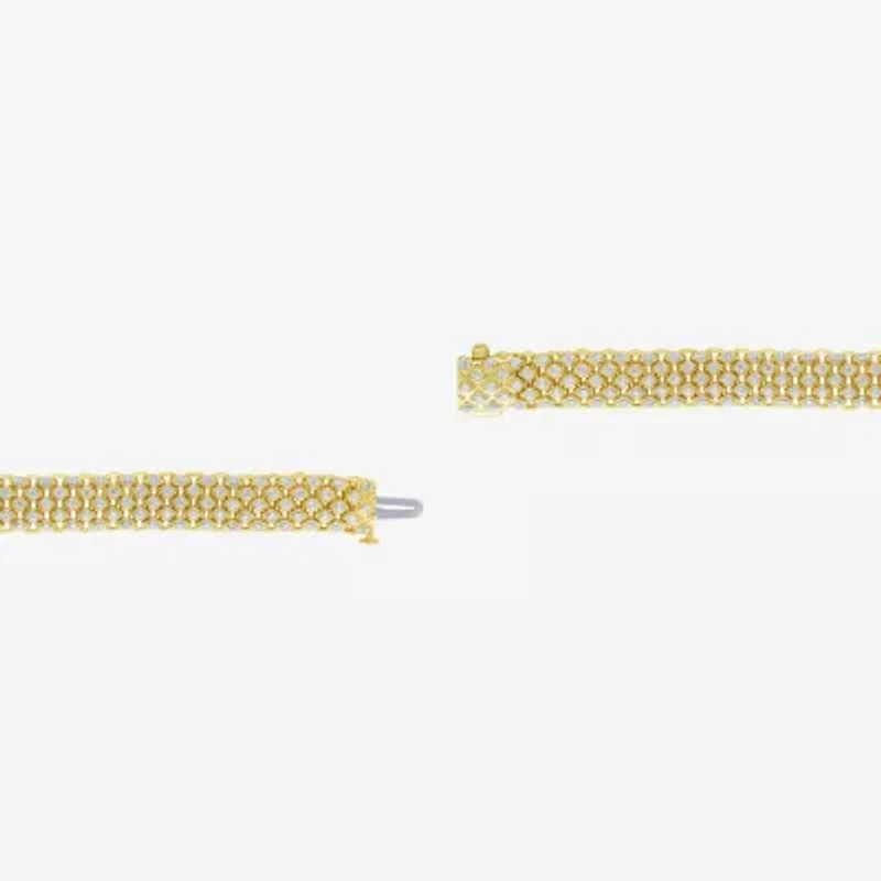 (H-I / I1) Womens 10K Gold 7.25 Inch Chain Bracelet