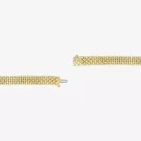 (H-I / I1) Womens 10K Gold 7.25 Inch Chain Bracelet