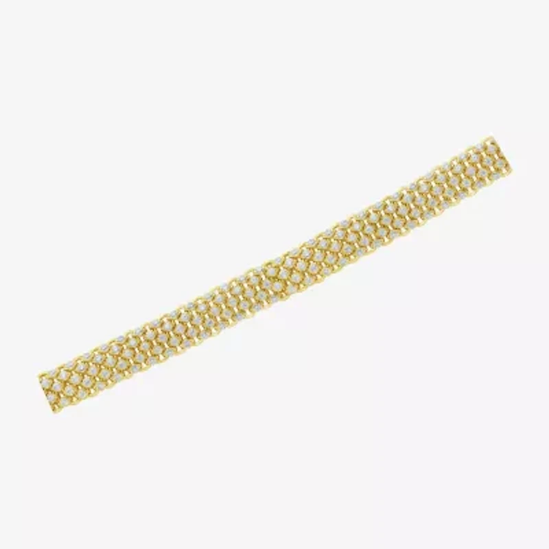 (H-I / I1) Womens 10K Gold 7.25 Inch Chain Bracelet