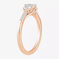 Love Lives Forever 3/4 CT.T.W. (H-I / SI2) Lab-Grown Oval Diamond 3-Stone Side Stone Engagement Ring 10K or 14K Gold