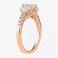 Love Lives Forever (H-I / Si2) Womens 1 1/2 CT. T.W. Lab Grown White Diamond 10K Gold Side Stone 3-Stone Engagement Ring