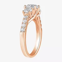 Love Lives Forever (H-I / Si2) Womens 1/2 CT. T.W. Lab Grown White Diamond 10K Gold Round Side Stone 3-Stone Engagement Ring