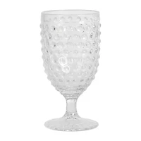Martha Stewart Chauncey  Hobnail 4-pc. Glass Goblet Set