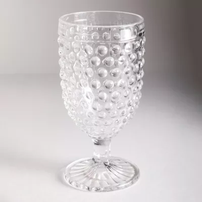 Martha Stewart Chauncey  Hobnail 4-pc. Glass Goblet Set