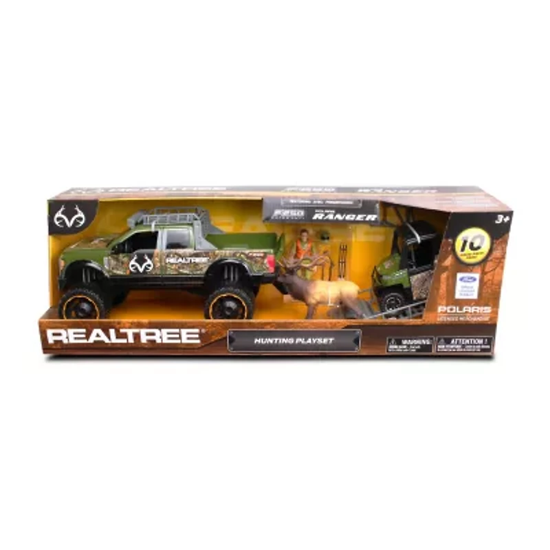 Realtree Hunting Playset Ford F250 With Elk 10-pc. Toy Playset