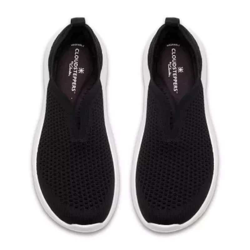 Clarks Solevana Knit Cloudsteppers Womens Round Slip-On Shoe