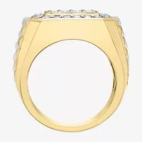 F, Si2 Mens 2 CT. T.W. Lab Grown White Diamond 14K Gold Over Silver Cocktail Ring
