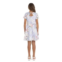 Speechless Big Kid Girls Short Sleeve Floral Skater Dress