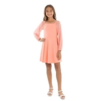 Speechless Big Kid Girls Long Sleeve Skater Dress