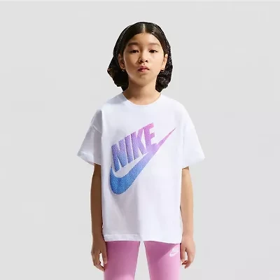 Nike Big Kid Girls Crew Neck Short Sleeve Regular Fit Graphic T-Shirt