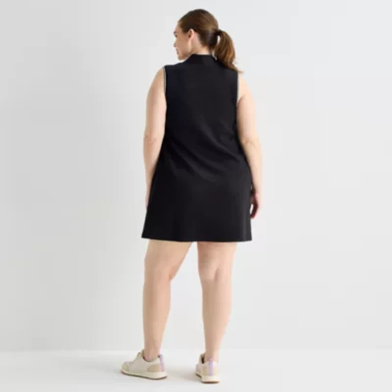 Stylus Womens Plus Sleeveless A-Line Dress