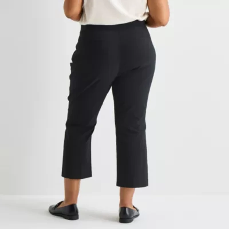 Liz Claiborne Womens Plus Flare Pull-On Pant