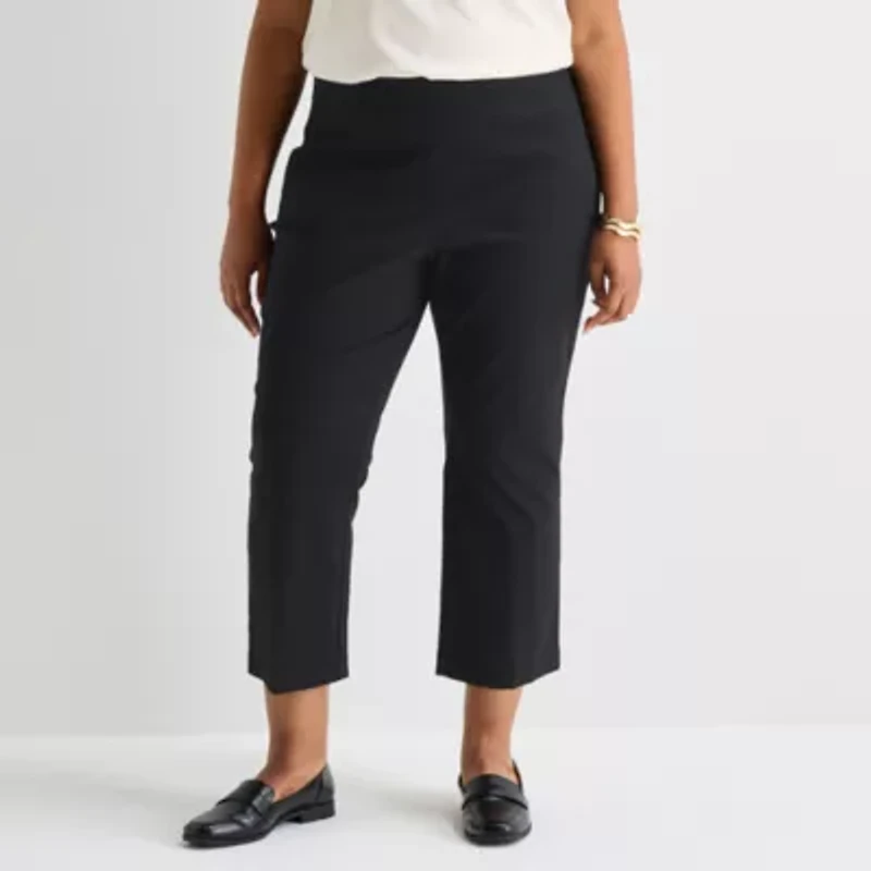 Liz Claiborne Womens Plus Flare Pull-On Pant