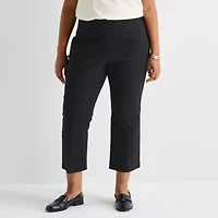 Liz Claiborne Womens Plus Flare Pull-On Pant