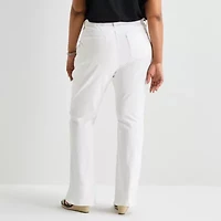 Liz Claiborne Womens Plus Mid Rise Bootcut Jean