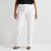 Liz Claiborne Womens Plus Mid Rise Bootcut Jean