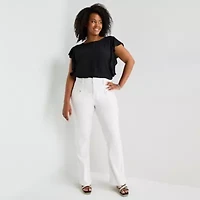 Liz Claiborne Womens Plus Mid Rise Bootcut Jean