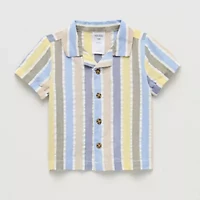 Okie Dokie Baby Boys Short Sleeve Button-Down Shirt