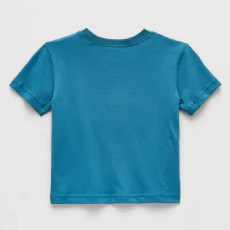 Okie Dokie Baby Boys Round Neck Short Sleeve Regular Fit Graphic T-Shirt