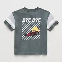 Okie Dokie Toddler & Little Boys Round Neck Short Sleeve Relaxed Fit Graphic T-Shirt