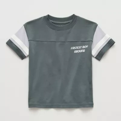 Okie Dokie Toddler & Little Boys Round Neck Short Sleeve Relaxed Fit Graphic T-Shirt