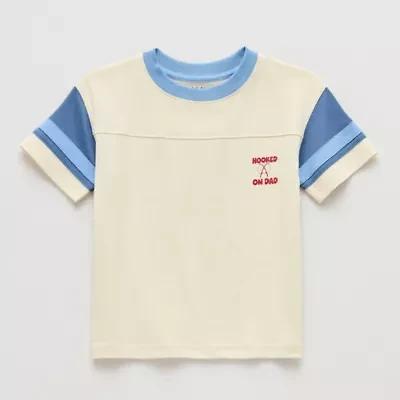 Okie Dokie Toddler & Little Boys Round Neck Short Sleeve Relaxed Fit Graphic T-Shirt