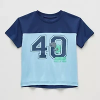 Okie Dokie Active Toddler & Little Boys Crew Neck Short Sleeve Regular Fit Graphic T-Shirt