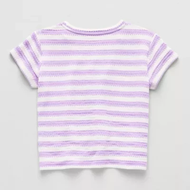 Thereabouts Little & Big Kid Girls Crew Neck Short Sleeve T-Shirt