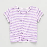 Thereabouts Little & Big Kid Girls Crew Neck Short Sleeve T-Shirt