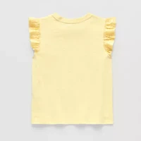 Thereabouts Little & Big Kid Girls Crew Neck Short Sleeve Embroidered T-Shirt