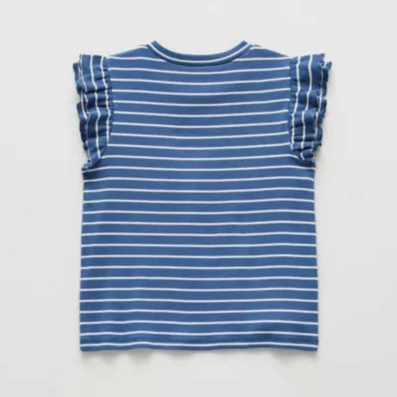 Thereabouts Little & Big Kid Girls Crew Neck Short Sleeve T-Shirt