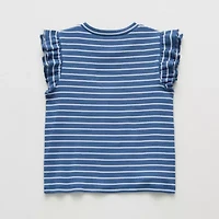 Thereabouts Little & Big Kid Girls Crew Neck Short Sleeve T-Shirt