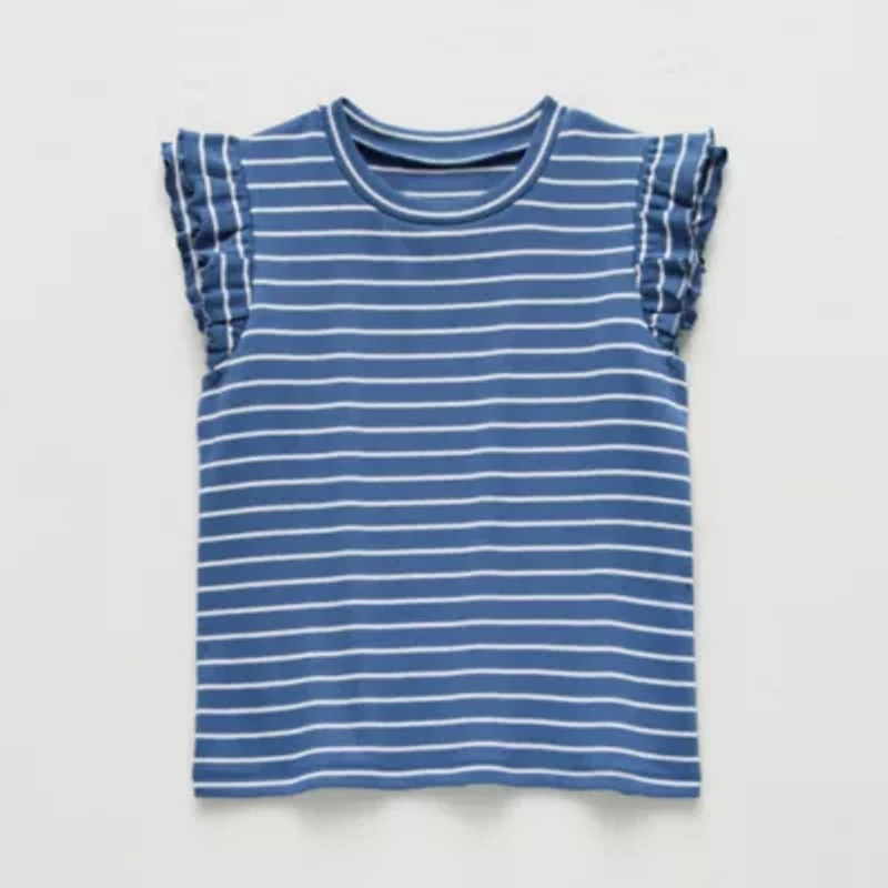 Thereabouts Little & Big Kid Girls Crew Neck Short Sleeve T-Shirt