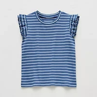 Thereabouts Little & Big Kid Girls Crew Neck Short Sleeve T-Shirt