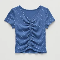 Thereabouts Little & Big Kid Girls V Neck Short Sleeve T-Shirt