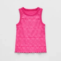 Thereabouts Little Girls Round Neck Sleeveless Tank Top
