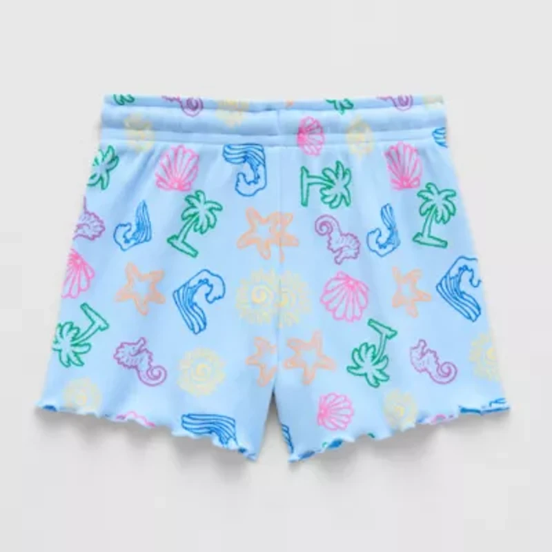 Thereabouts Little Girls Mid Rise Pull-On Short