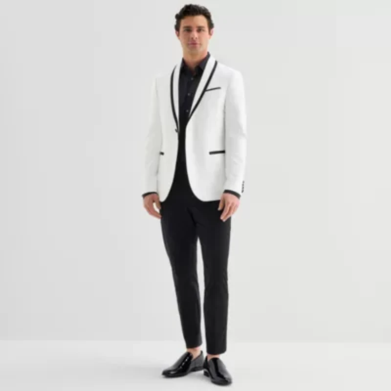 J. Ferrar Evening Edition Shine Mens Slim Fit Sport Coat