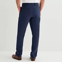 Stafford Linen Blend Mens Classic Fit Dress Flat Front Pant