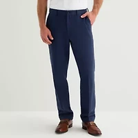 Stafford Linen Blend Mens Classic Fit Dress Flat Front Pant