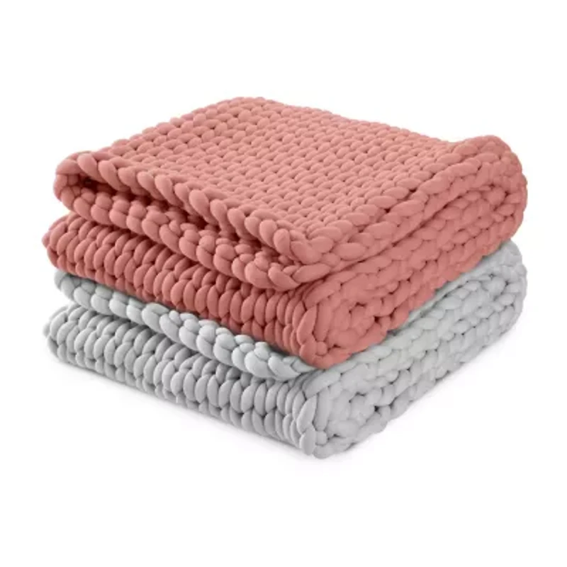 Vellux Weighted Chunky Knit Blanket