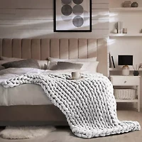 Vellux Weighted Chunky Knit Blanket