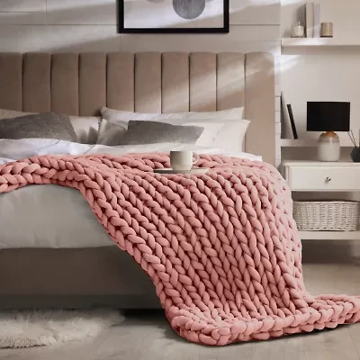 Vellux Weighted Chunky Knit Blanket