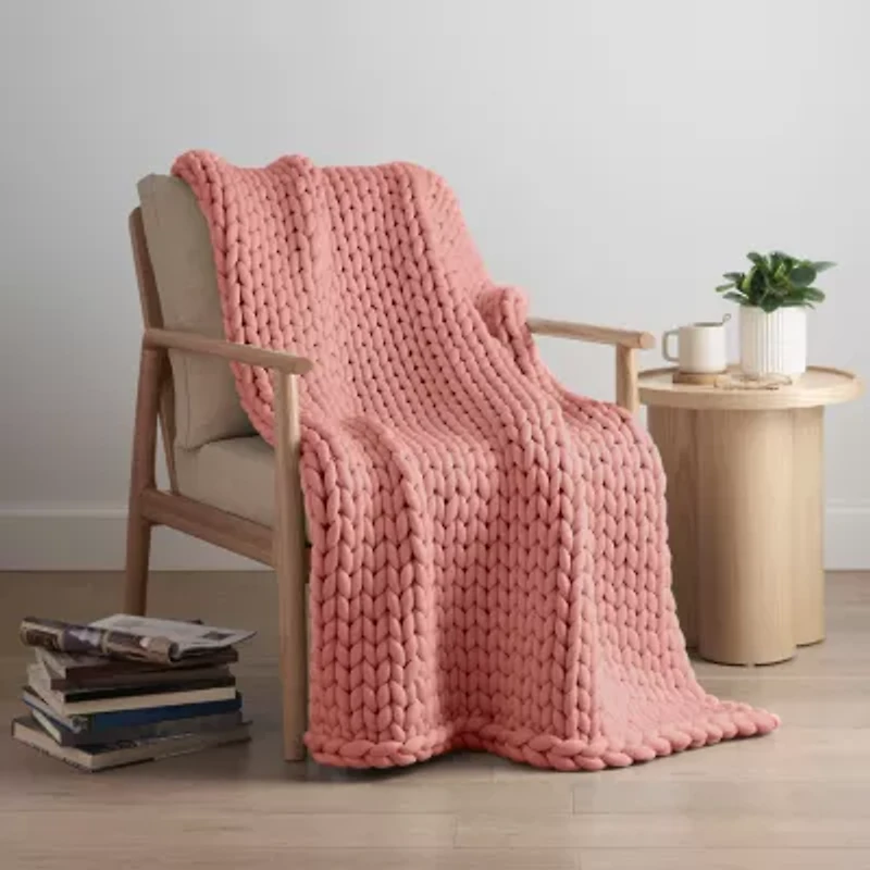 Vellux Weighted Chunky Knit Blanket