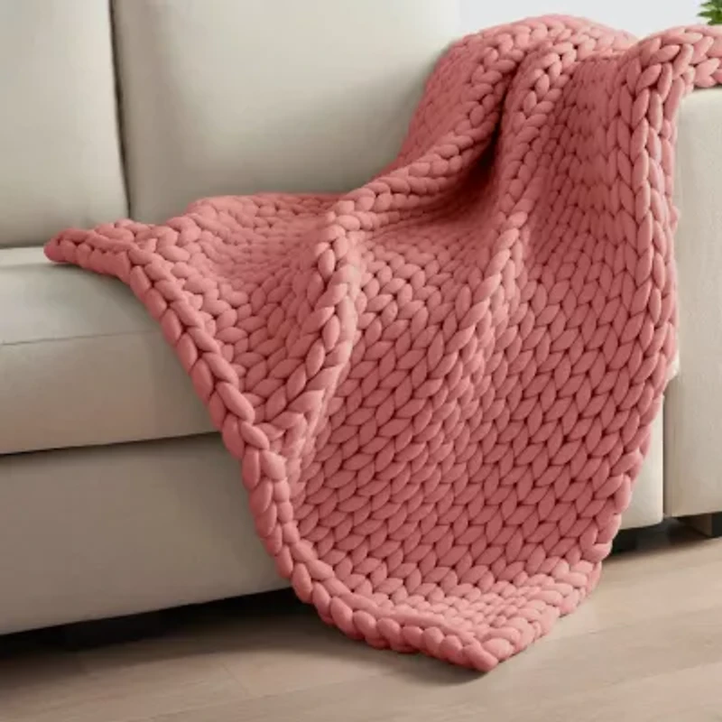 Vellux Weighted Chunky Knit Blanket
