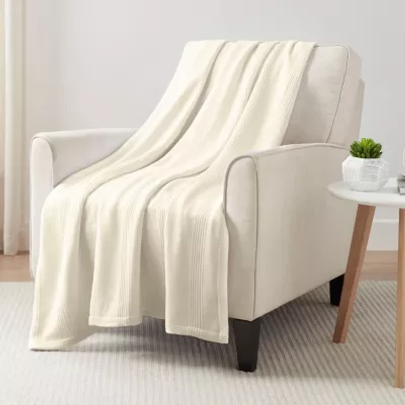 Vellux All Season Knit Cotton Collection Blanket