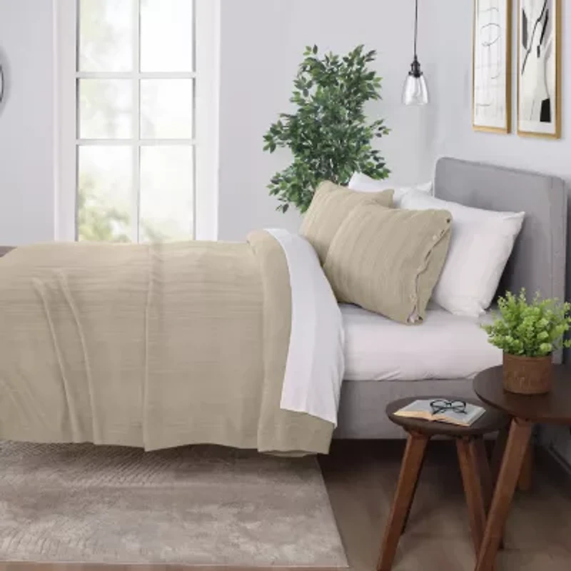 Vellux Supersoft Knit Striped Malmo Blanket