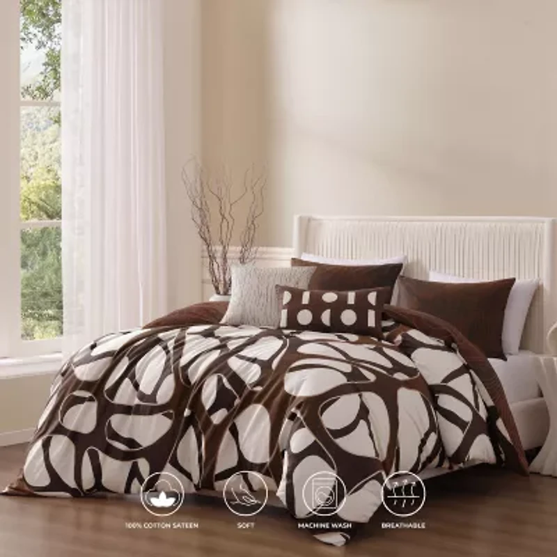 Bebejan Toffee Web 5-pc. Midweight Reversible Comforter Set