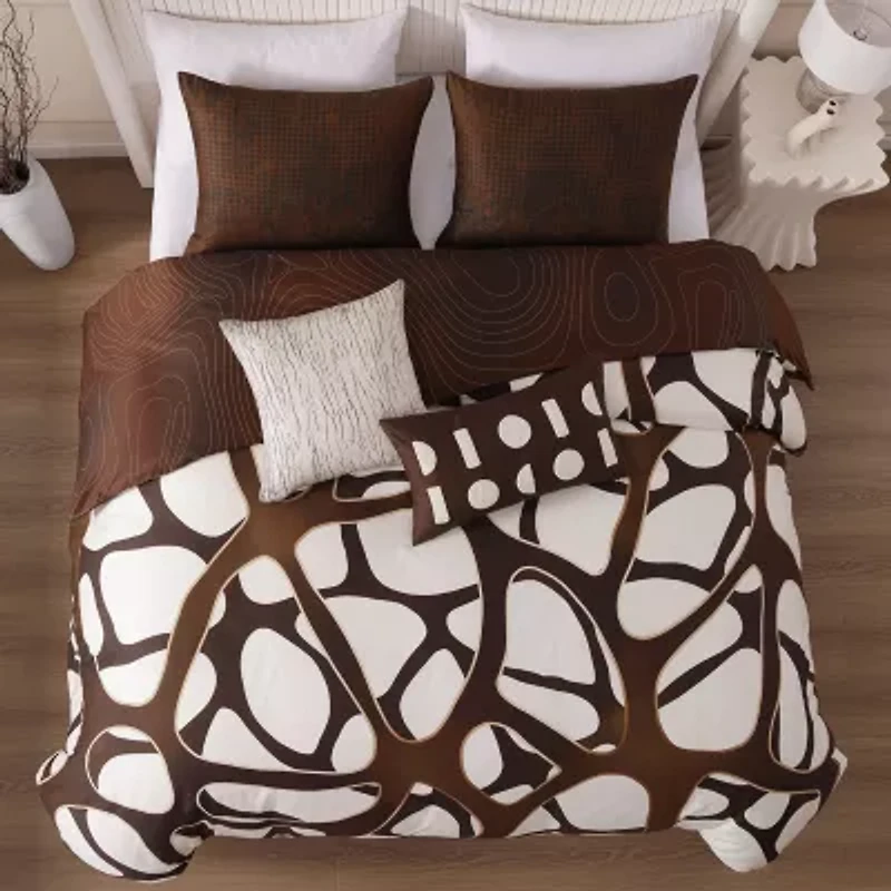 Bebejan Toffee Web 5-pc. Midweight Reversible Comforter Set